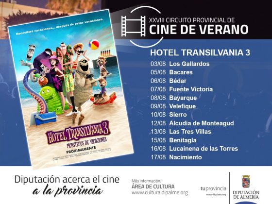 Circuito Provincial - Cine Verano - Hotel Transilvania 3 cine de verano