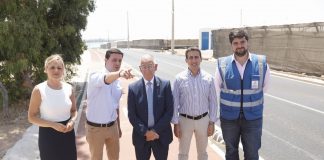 Visita obras caminos Roquetas de Mar - Diputación Almería