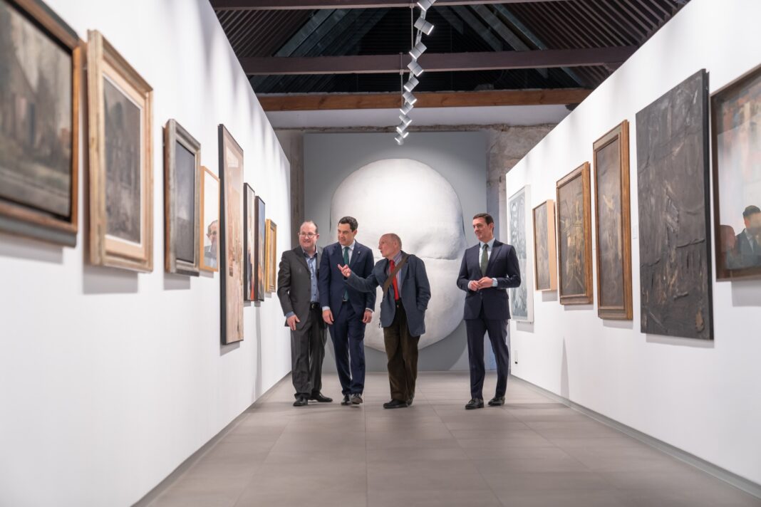 Andrés García Ibáñez, Juanma Moreno, Antonio López y el presidente de Diputación, Javier A. García, en la inauguración del museo