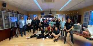 Alumnado del IES Albaida y Asalsido trabajan juntos en un rodaje tutorizado de Gallo Pedro