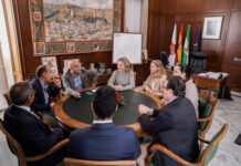 Visita de la nueva directiva del Club de Voleibol Unicaja Costa de Almería