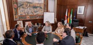 Visita de la nueva directiva del Club de Voleibol Unicaja Costa de Almería